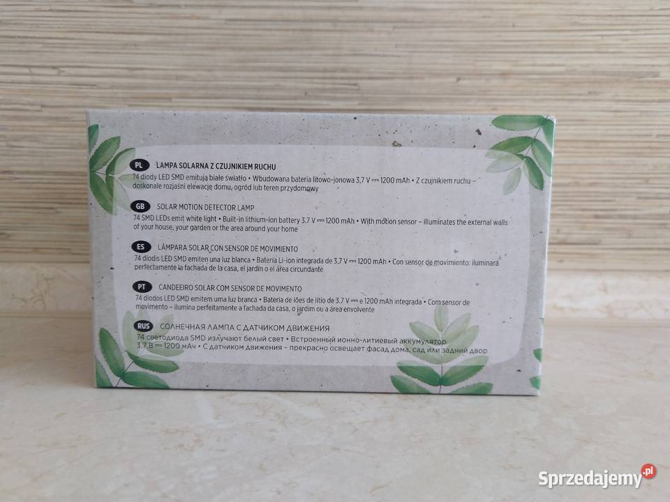 NAJTANIEJ Naświetlacz Solarny z Czujnikiem Ruchu śląskie