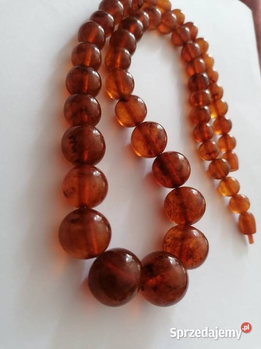 Naszyjnik Bursztyn Kulki Vintage Białystok sprzedam