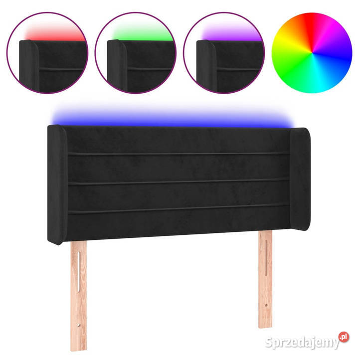 Zagłówek do łóżka z LED czarny 93x16x7888 Warszawa