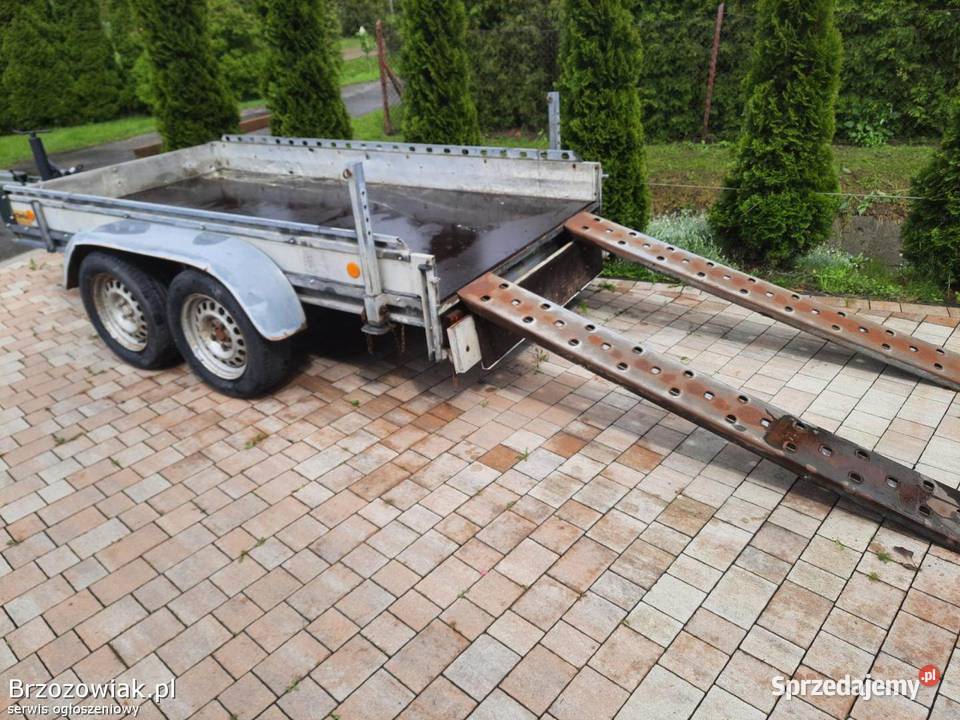 Przyczepa pod koparkę z najazdami z Niemiec dok lawety Zarszyn