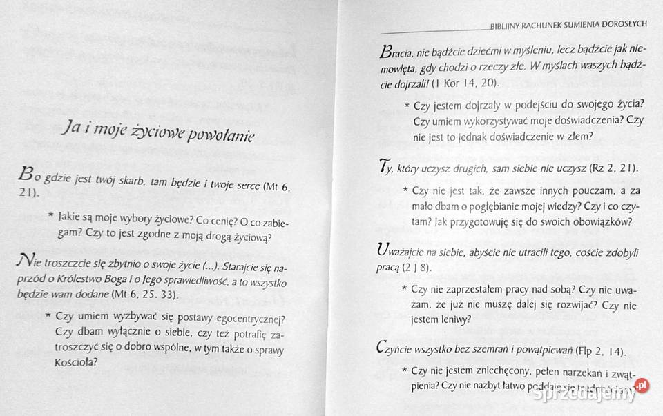 Biblijny rachunek sumienia dorosłych ks Janusz Chełm