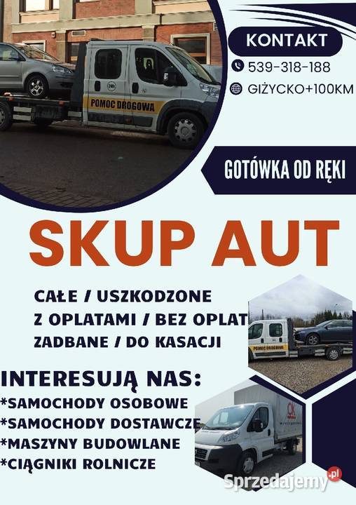 Laweta Giżycko Pomoc drogowa Giżycko holowanie Pomoc drogowa i holowanie warmińsko-mazurskie usługa