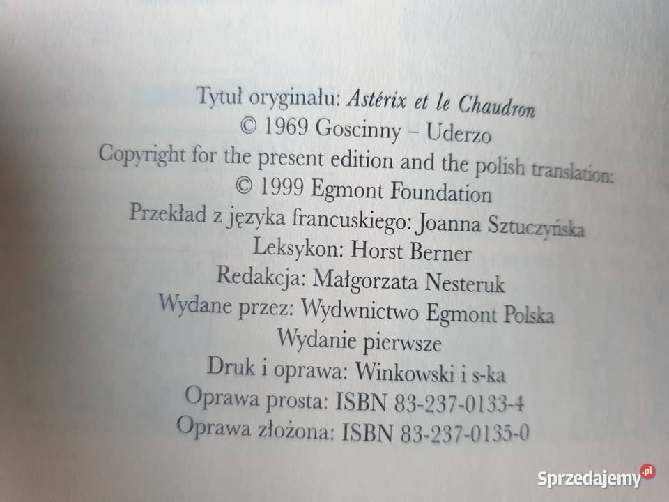 Asterix i kociołek wydanie 2gie z leksykonem Gdynia
