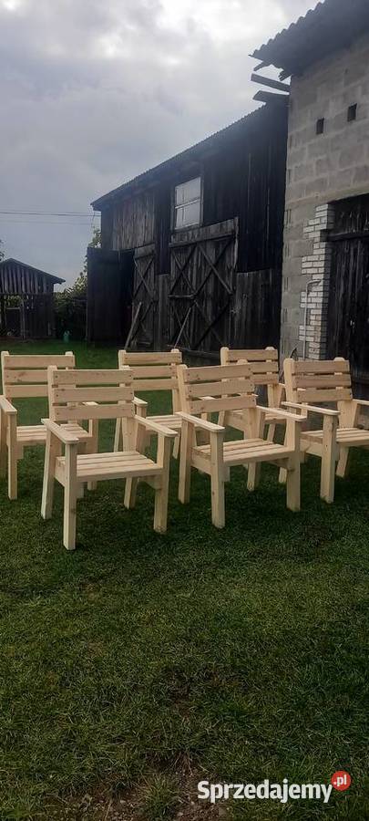 Drewniane meble ogrodowe Żeleźniki