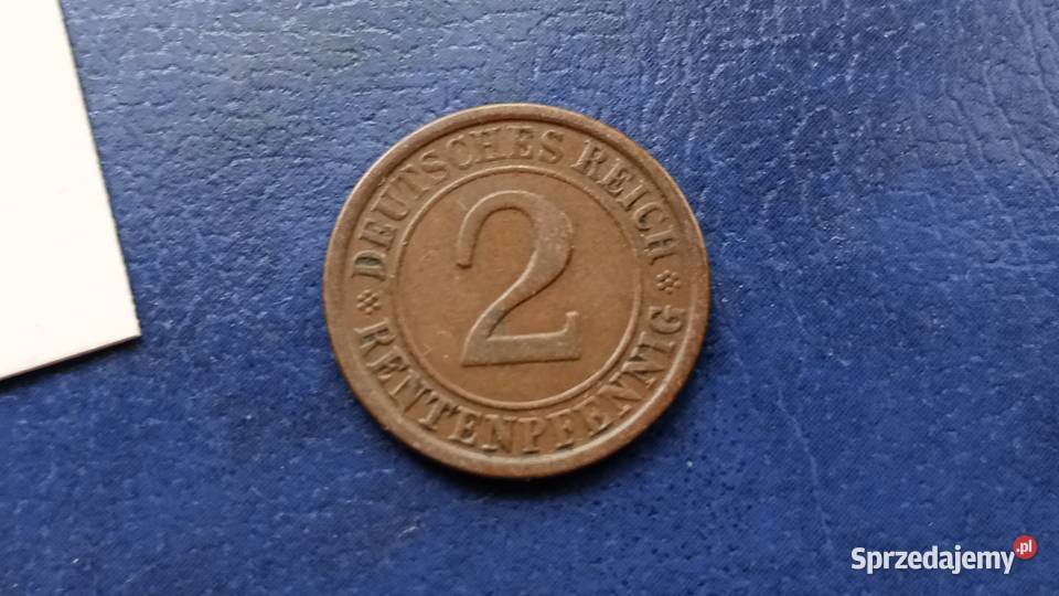 Stare monety 2 rentenpfennig 1924 A Niemcy Lesko