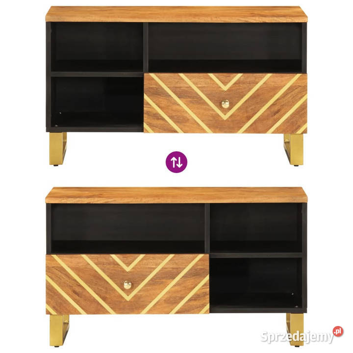 Szafka pod TV brązowoczarna 80x335x46 lite Warszawa