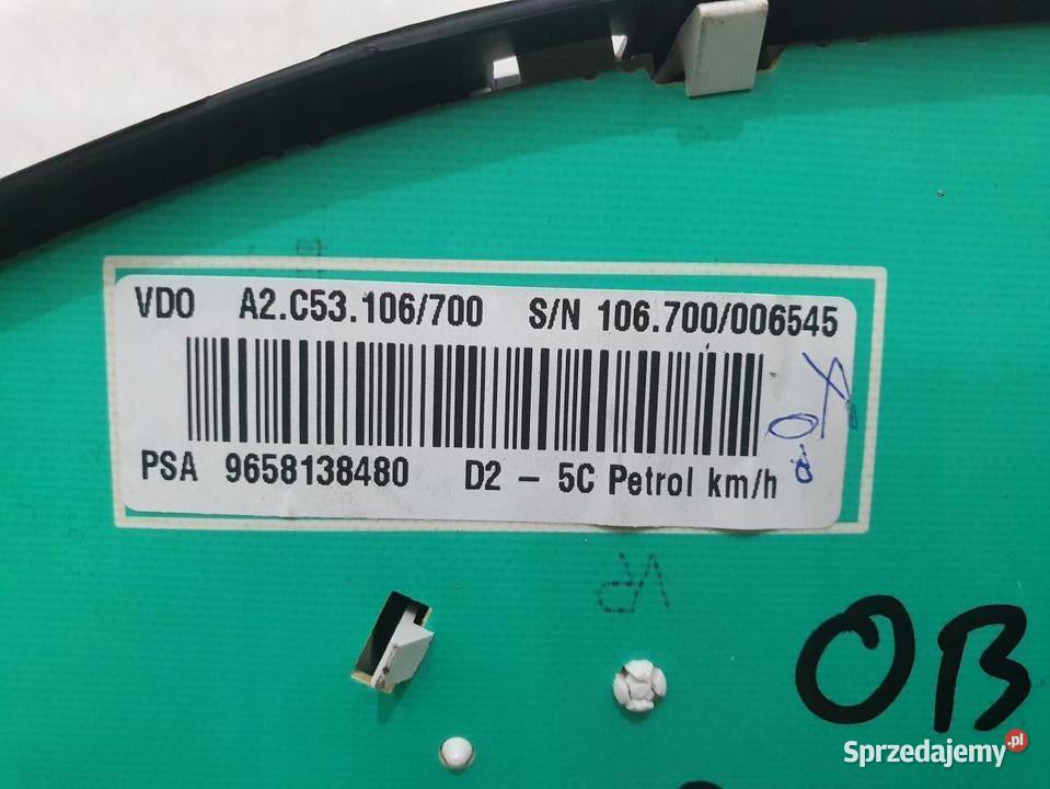 LICZNIK ZEGARY PEUGEOT 407 20 HDI EU 9658138480 osobowe wielkopolskie