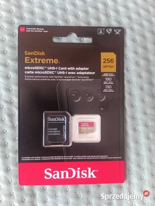 Karta pamięci microSDXC SanDisk Extreme 256GB Jaworzno