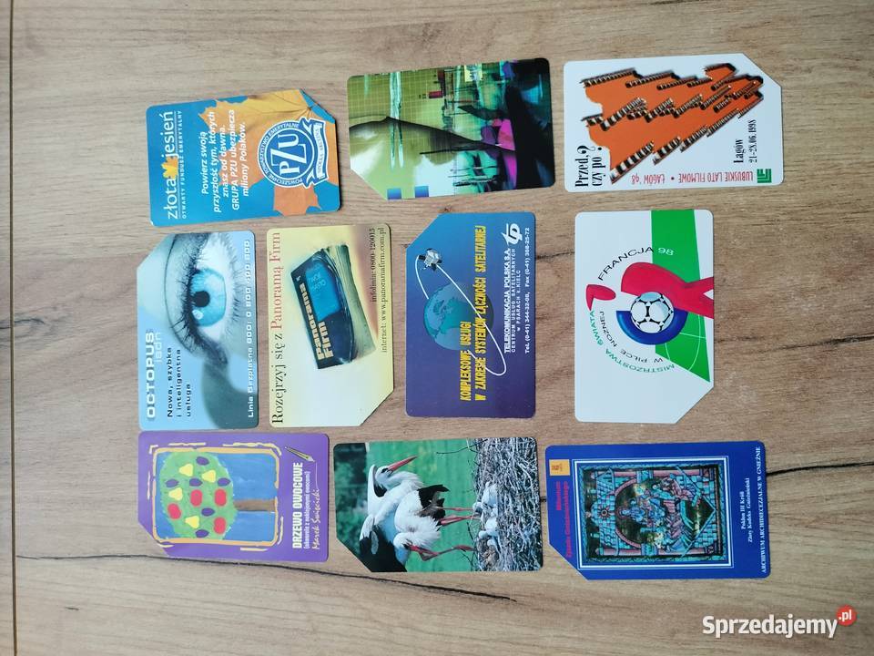 Różne karty telefoniczne z lat 90 10 bocian Choszczno sprzedam