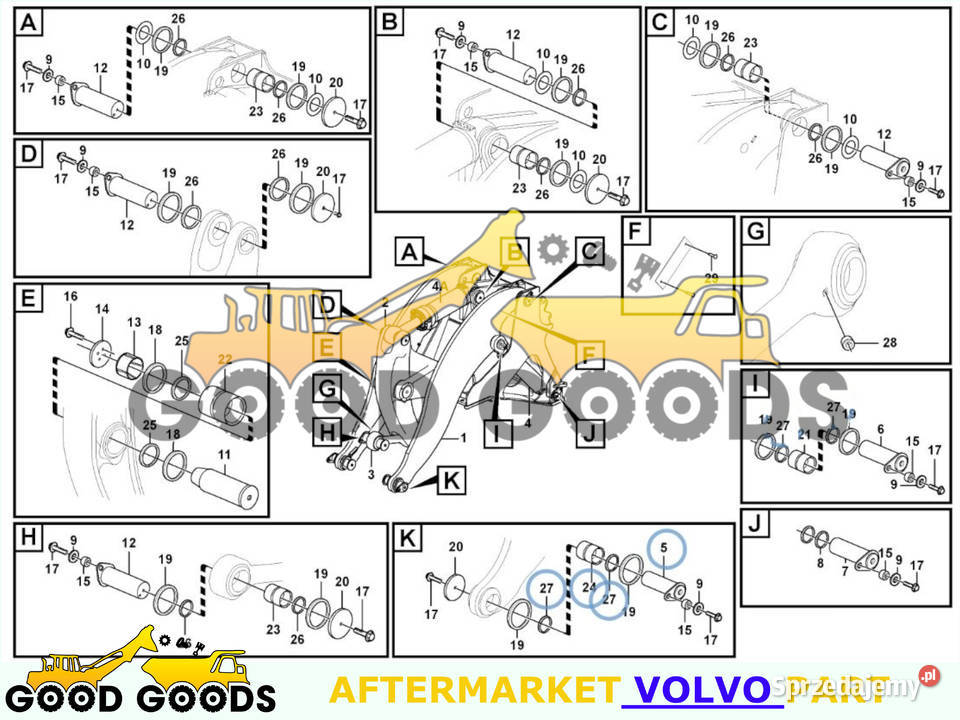VOLVO SWORZEŃ TULEJA L250G 15093607 15093052 Władysławów