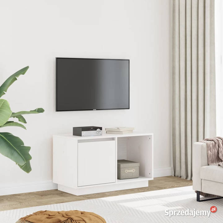 Szafka pod telewizor biała 74x35x44 lite drewno sprzedam