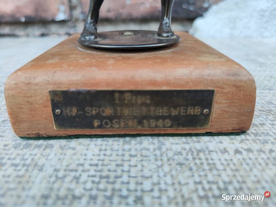 Statuetka sportowa Poznań 1940 unikatowa Żagań