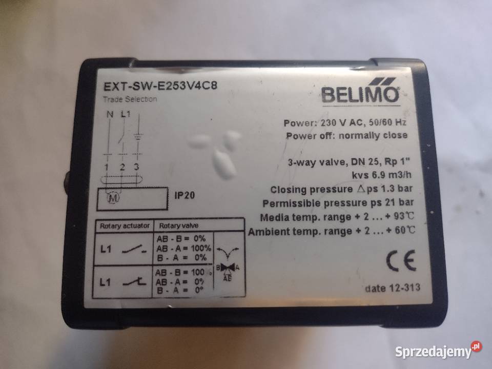 Trójdrogowy zawór strefowy z siłownikiem Stargard