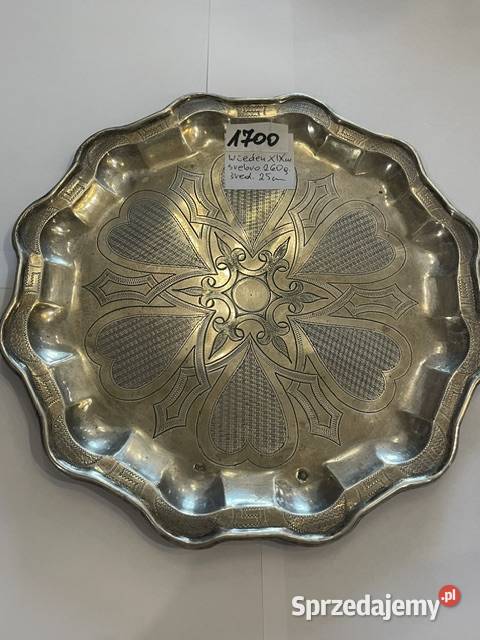 Antyczna patera srebrna XIX w Wiedeń Kraków