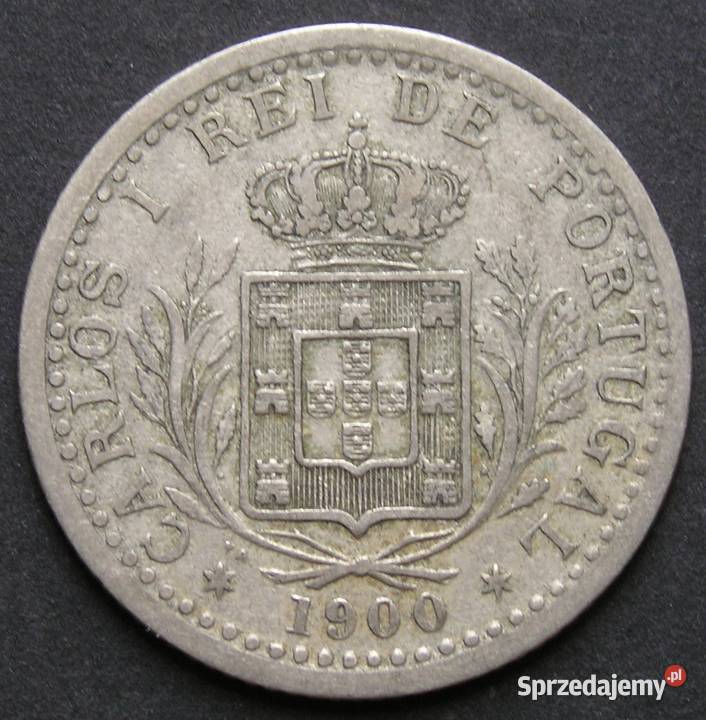 Portugalia 100 reis 1900 Kolekcje Łódź