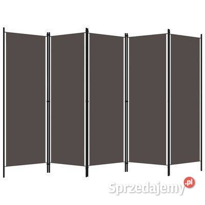 vidaXL Parawan 5panelowy antracytowy 250 x 180