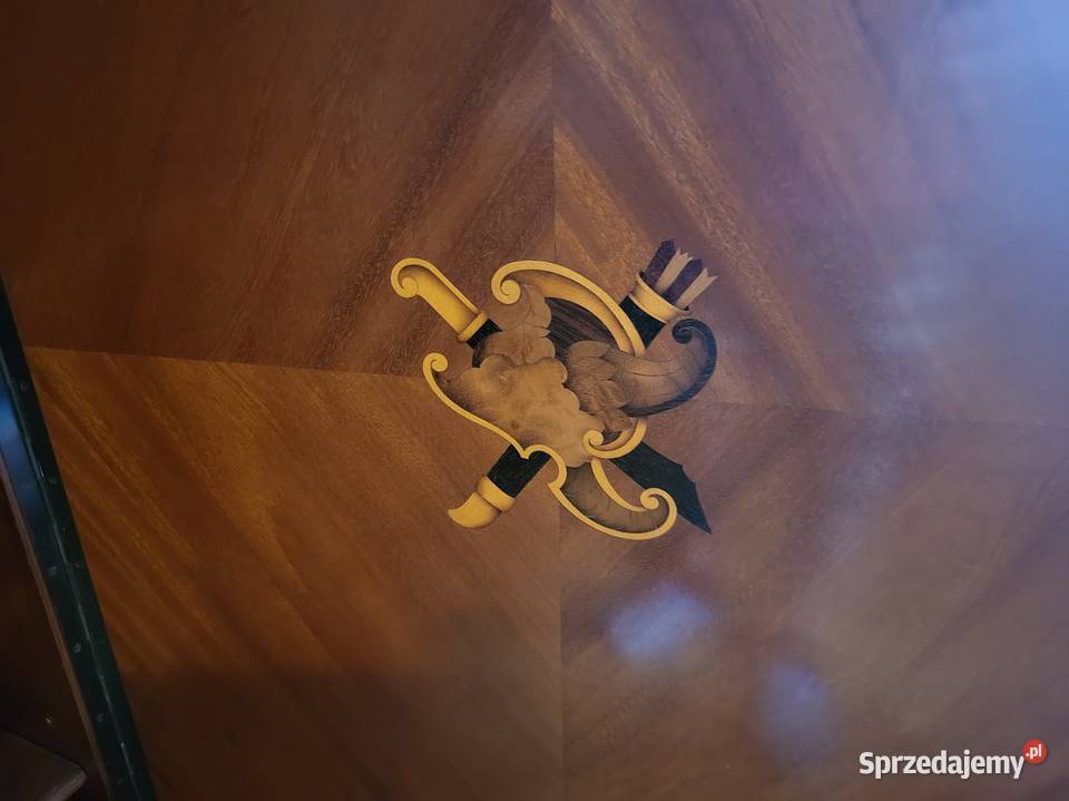 Rzeźbiona biblioteka orzechowa kredens Sypniewo