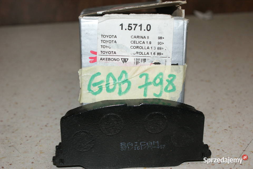 GDB 798 Klocek hamulcowy kpl przód TOYOTA CAMRY mazowieckie Białobrzegi