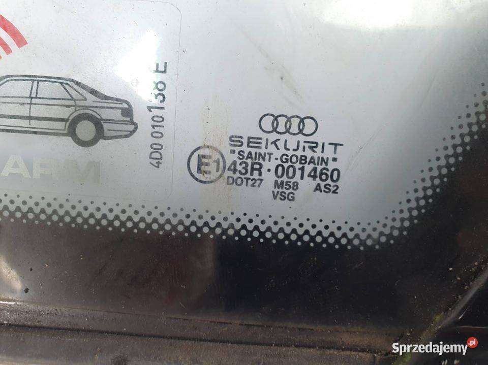 SZYBA BOCZNA AUDI A8 D2 osobowe Lipno