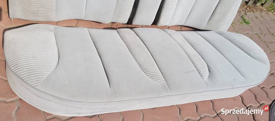 Kanapa szara welurowa podgrzewana Mercedes W126