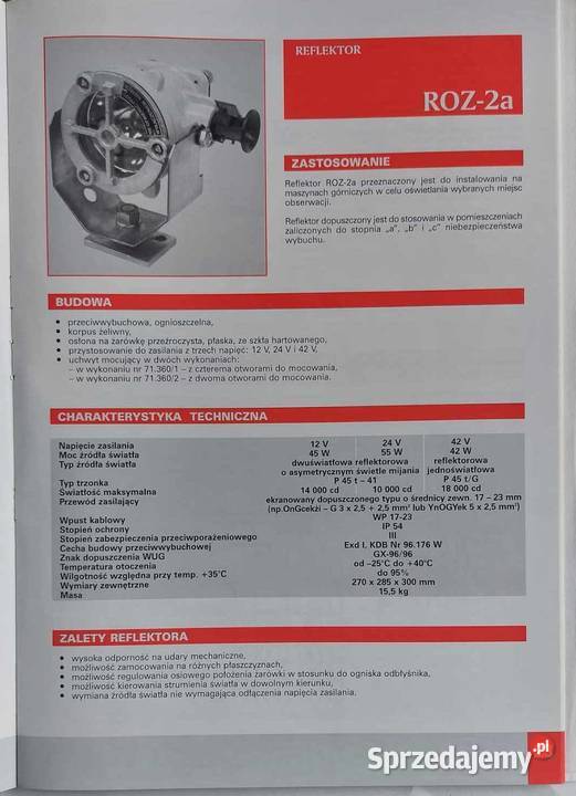 Reflektor 2a Elektrometal Cieszyn Górnicze lampy śląskie Dąbrowa Górnicza