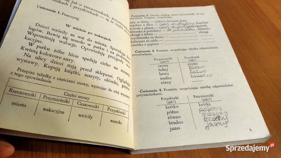 Jezyk polski klasy IV ćwiczenia gramatyczne styl Gdańsk