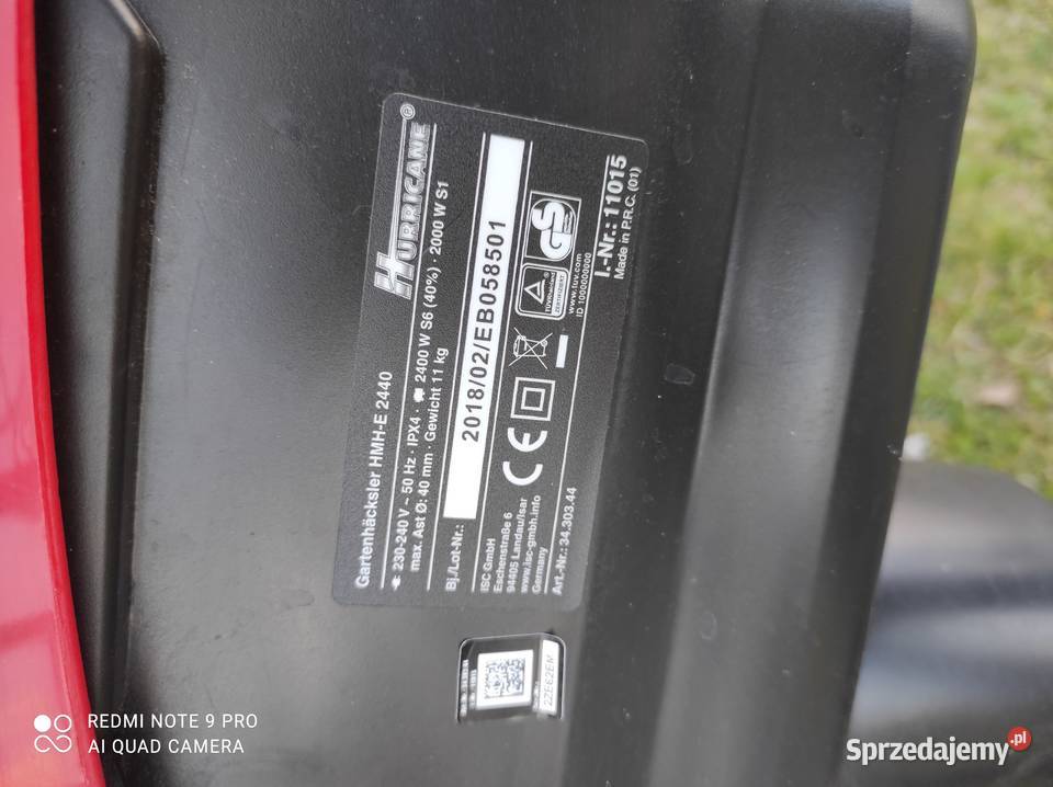 rozdrabniacz do gałęzi Hurricane Germany Lubin sprzedam