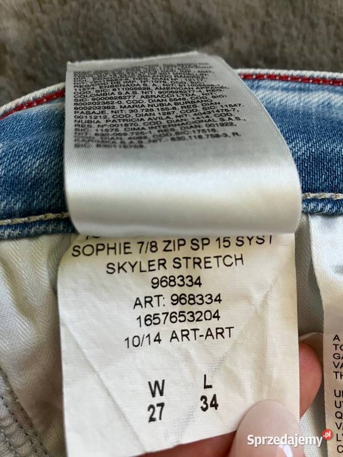 Jeansy rurki biodrówki Tommy Hilfiger skinny Nisko