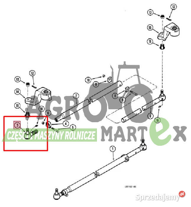 1302687C1 KOŃCÓWKA DRĄŻKA RH CNH sprzedam