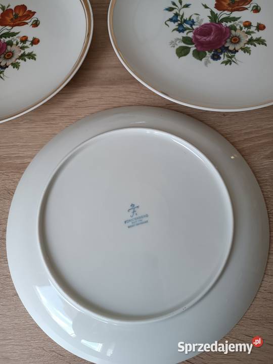 Talerze dekoracyjne porcelana funstenberg Gorlice