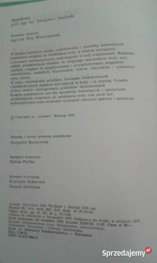 Konstrukcje budowlane stacji uzdatniania wody pomorskie Gdynia sprzedam