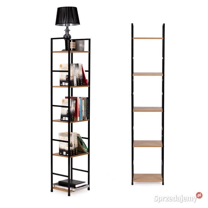 Regał drewniany nowoczesny metalowa rama LOFT 5 Smogorzów