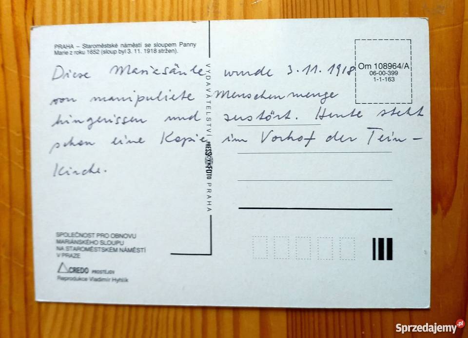 PRAGA KATEDRA I KOLUMNA MARYJNA NA RYNKU Piszczac