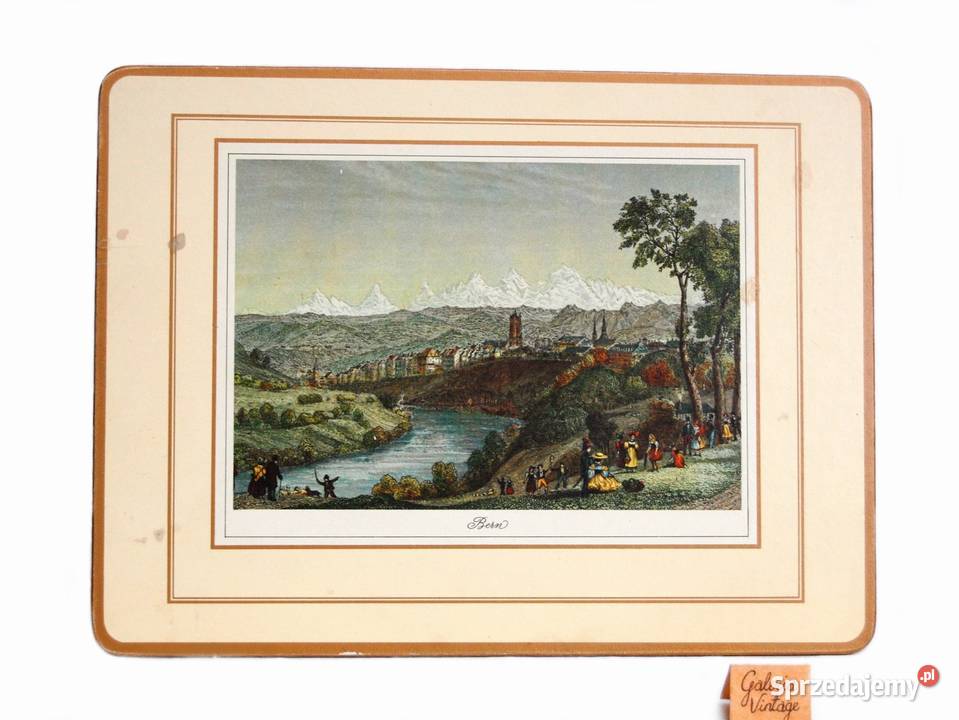 Podkładka na stół grafika miasto Bern Szwajcaria Lublin sprzedam