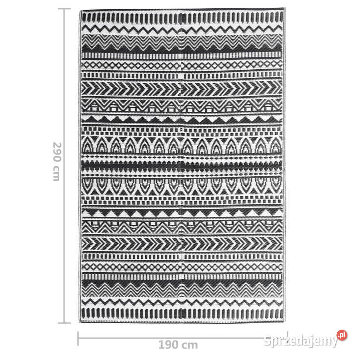Dywan zewnętrzny czarny 190x290 PP WM316924 sprzedam