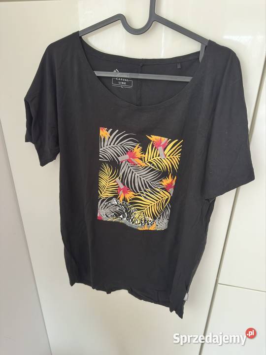 Czarna koszulka Moraj L krótki pomorskie Gdańsk