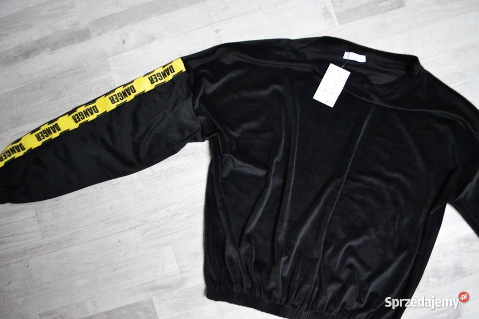 komplet welurowy czarny Spodnie welurowe dresowe Toruń sprzedam