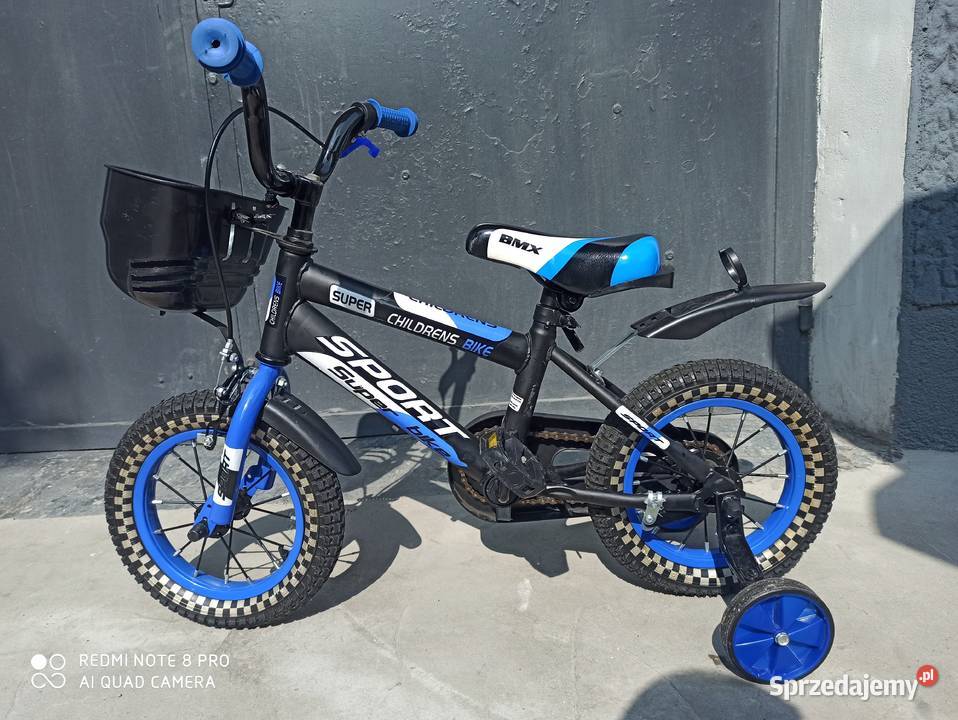 Rowerek Dziecięcy BMX 12 Kółka Boczne i Koszyk Dziecięce