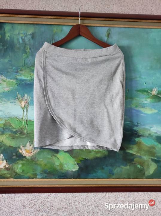 szara spódnica mini do kolan połyskująca tulipan Spódnice i sukienki Kielce