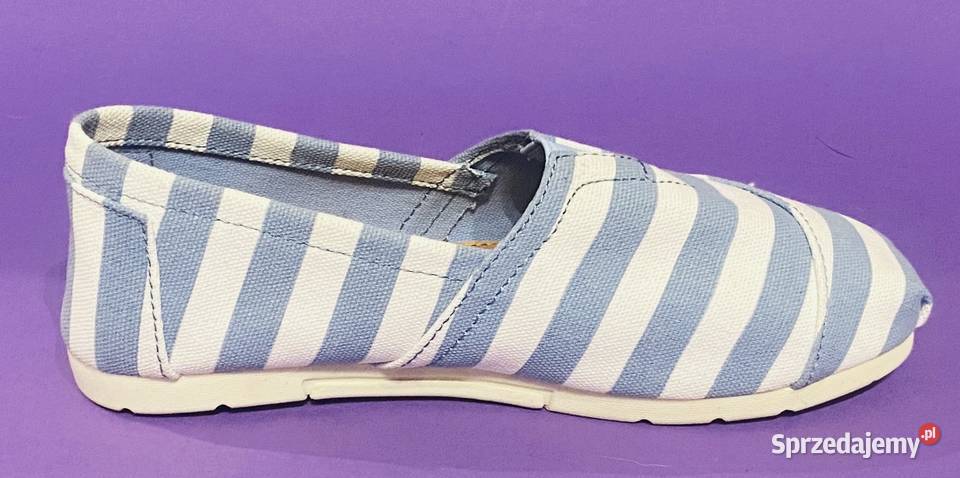 Damskie niebieskobiałe mokasyny rozmiar 36 Balerinki mazowieckie Żyrardów