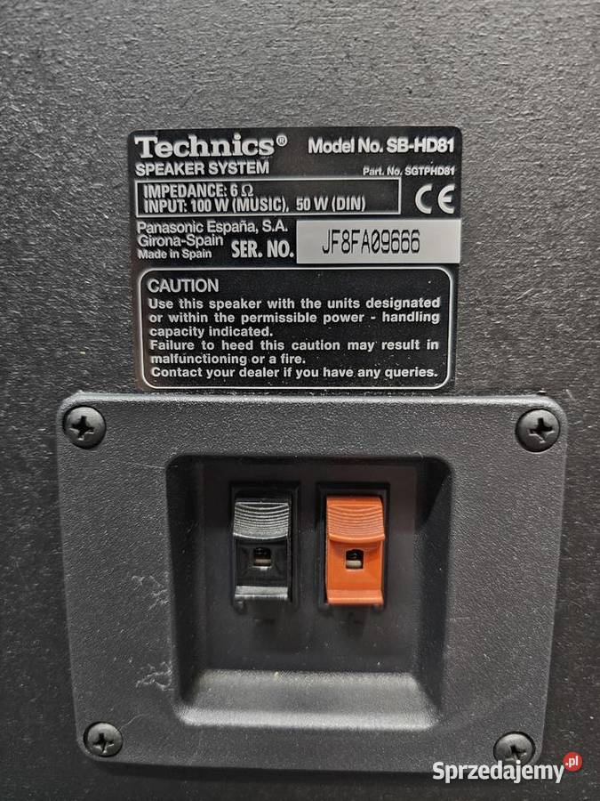 kolumny stereo Technics SBHD81 małopolskie sprzedam