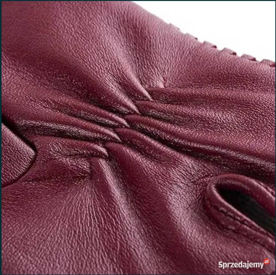 Nowe Włoskie rękawiczki z prawdziwej skóry Uniseks Poraj sprzedam