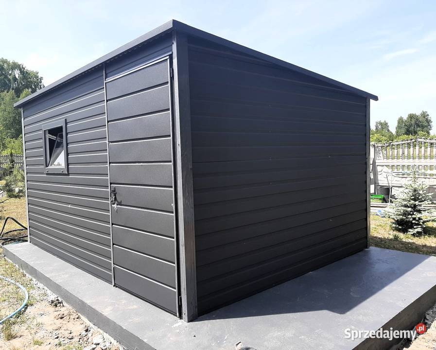 ŚMIETNIK BLASZANY GRAFITOWY Wiata Śmietnikowa dolnośląskie Kłodzko