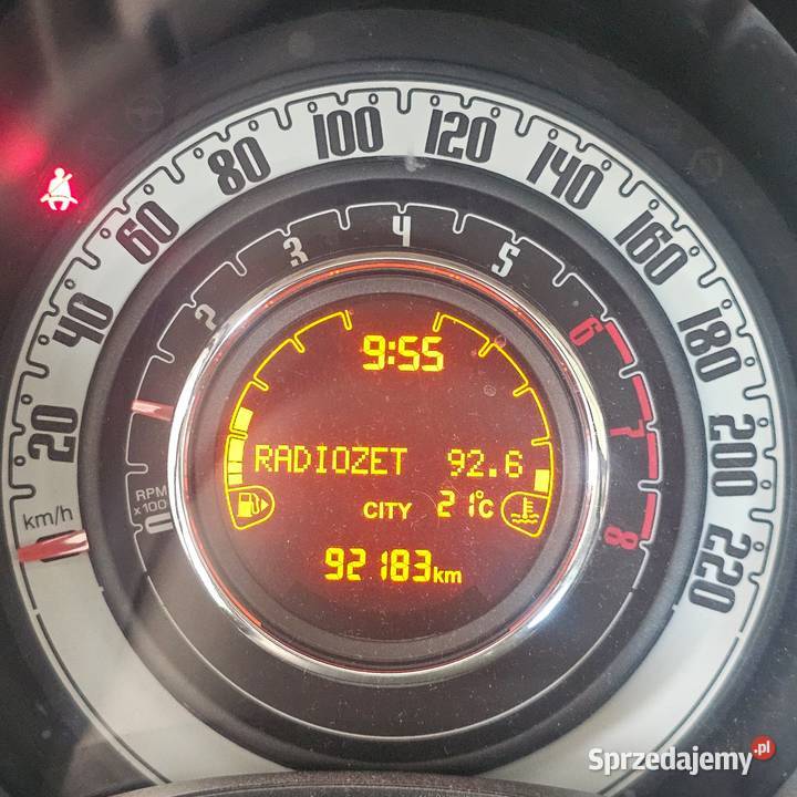 Fiat 500 12b panorama klimatyzacja alufelgi Zarejestrowany w Polsce Kutno