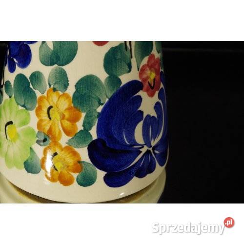 Świecznik ceramiczny ręcznie malowany motyw