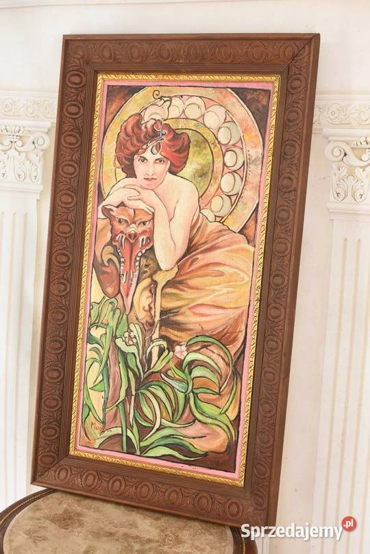 Alfons Mucha Dama Kameliowa Nimfa Akt Stary Kraków