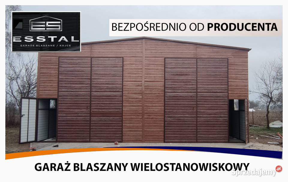 Garaż Blaszany ZŁOTY DĄB Orzech Garaże BLASZANE Wrocław