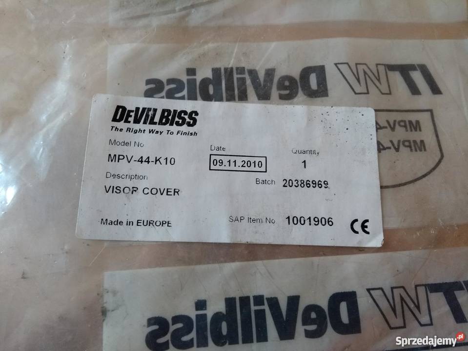 Osłonka do hełmu maski lakierniczej MPV Pilzno