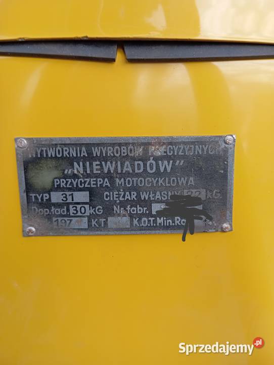 Przyczepka motocyklowa Niewiadów N31 Tłuszcz