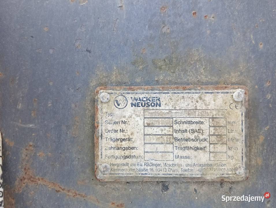Lyzka skarpowa hydrauliczna z zamocowaniem Woźniki